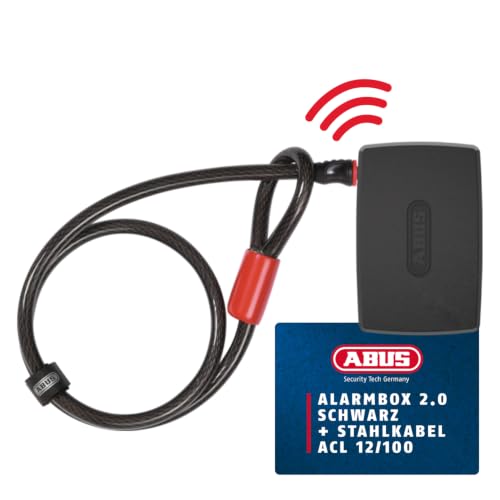 ABUS Alarmbox 2.0 - Mobile Alarmanlage mit Anschlussmöglichkeit für Ketten & Kabel - sichert...