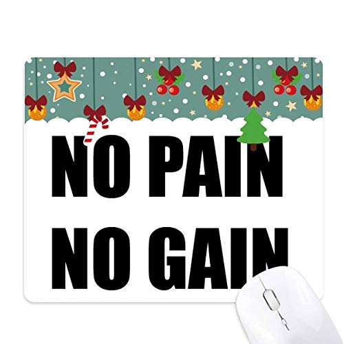 Tapis de souris anti-dérapant No Pain No Gain noir haute précision pour ordinateur