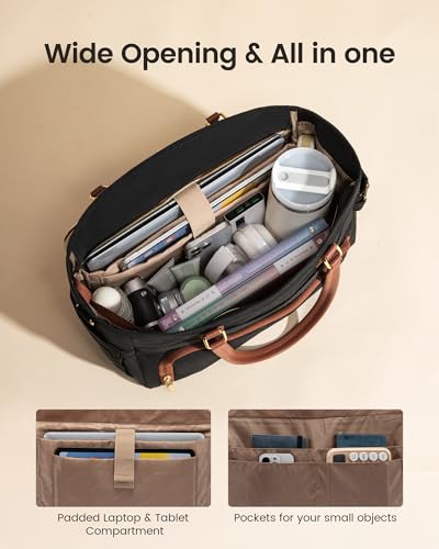 Bolso para laptop para mujer con portavasos y separador miniatura 5