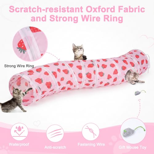Image of Glittme S-Shape Cat Tunnel, Foldable Cat Tunnels for Indoor Cats