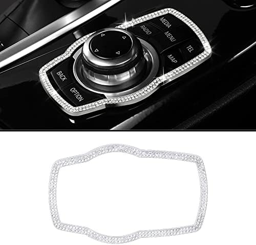 PIFOOG Accessories Fit for BMW, Crystal Multimedia Button Decor F...