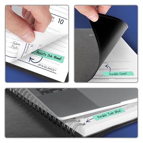Image of AT-A-GLANCE 2027 Appointment Book Planner, Weekly, 5 inch x 8 inch, DayMinder, Black (G2000027)