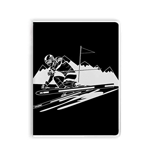 Carnet de notes pour sports d'hiver souple et compact pour skieurs exigeants, noir