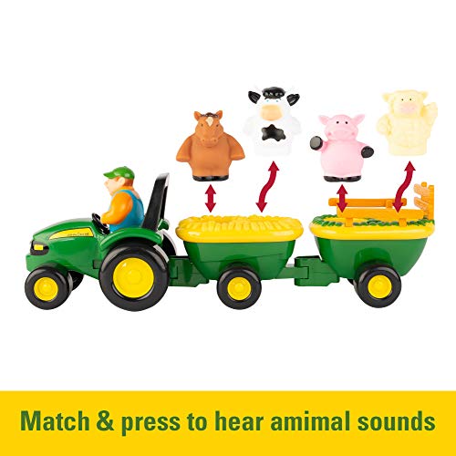 John Deere Animal Sounds Hayride Musical Tractor Toy Musical Hayride