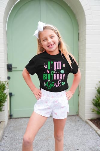 Birthday Girl Shirt I'm The Birthday Girl Tshirt Casual Party Shirts Little Girls B-Day Outfit Tees4