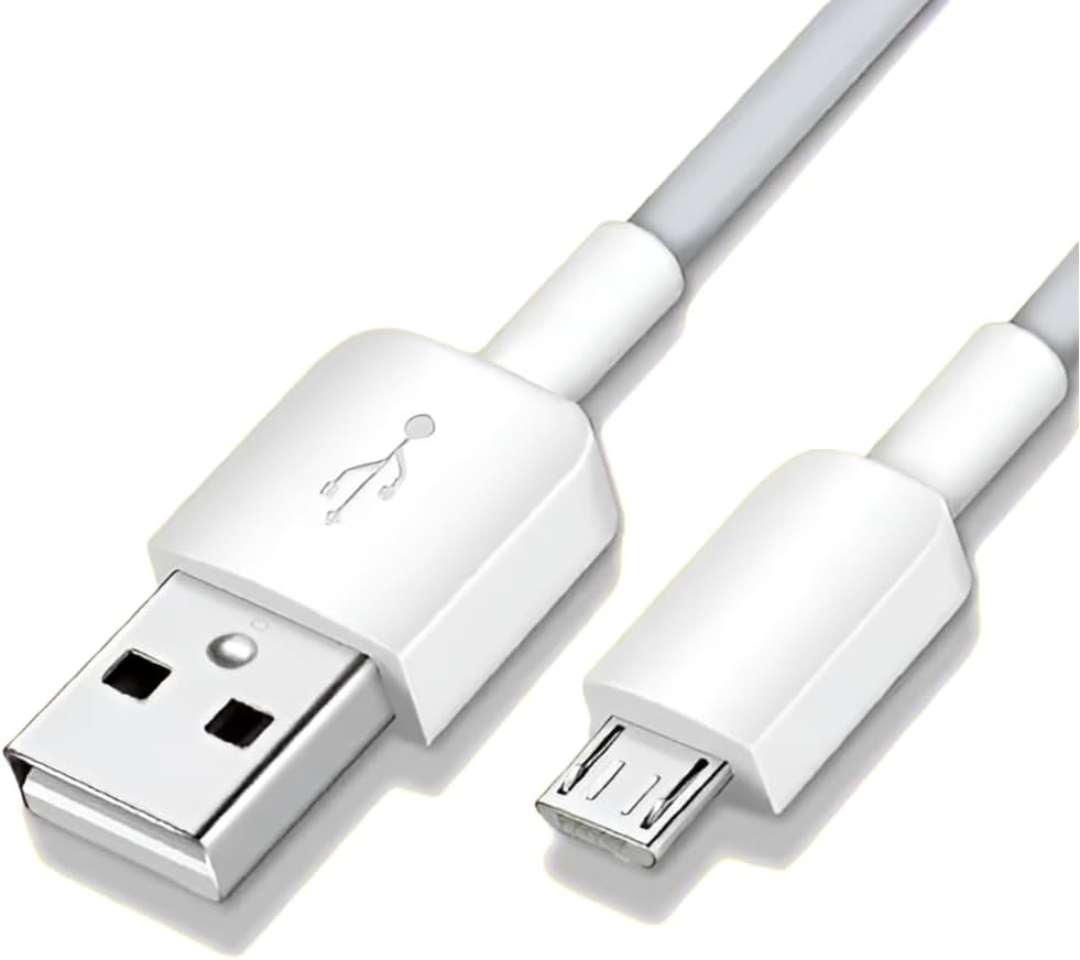 Huawei Data Cable / Charging Cable – Micro USB – Grey/White – Compatible with Huawei Mobile Phones with Micro USB Connection