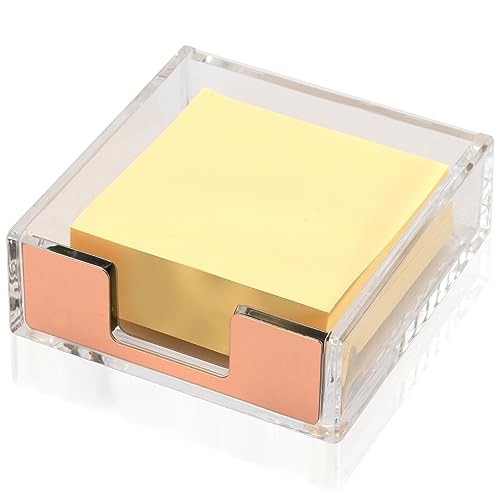付箋ホルダー クリアポストノートホルダー 小物入れ ローズゴールド オフィス 付箋ホルダー クリアポストノートホルダー 小物入れ ローズゴールド