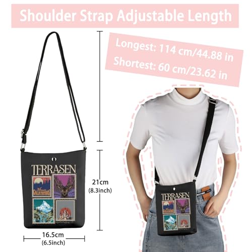 VAMSII T Fantasy Book Crossbody Bag Literary Book Gifts Fiction Fan Gift3