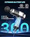 CAMEFER Massage Gun Deep Tissue, Handheld Percussion Muscle Massager for Back, Neck & Shoulder Pain Relief, Portable Electric Back Massager with 30 Speed Levels & 6 Massage Heads, Gift for Men Women gallery 3