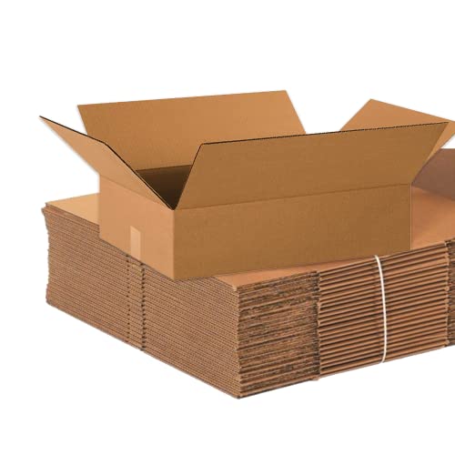 Aviditi Shipping Boxes Flat 20"L X 14"W X 4"H, 25-Pack | Corrugated Cardboard Box For Packing, Shipping And Storage 20144 #TOP12