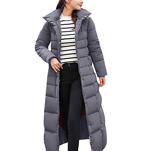 Langmantel Damen Winter Teddyfutter Winterjacke Daunenjacke Große Größen Winter Damendaunenjacke Kapuze Winddichte Daunen Winterjacke Lang Thermo Wintermantel Daunen Wasserdicht Winterjacke Daunen