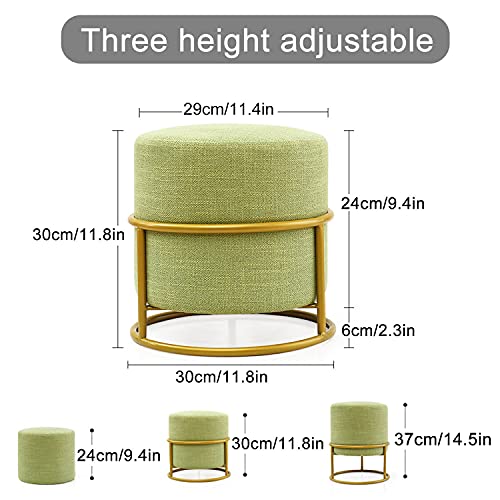Taburetes de tocador regulables con funda lavable y patas metálicas estables 3