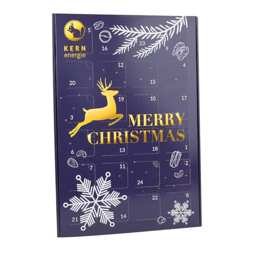 KERNenergie Premium Adventskalender 2025 – Weihnachtskalender mit Nüssen, Kernen & schokolierten Früchten – 24x90g, besondere Geschenkidee für Männer & Frauen - 2160g