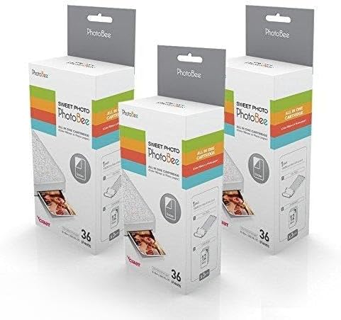 Sticker Photo Paper - 3 boxes of all-in-one cartridge (3 cartridges per box, 12 photo papers per cartridge, total 108 sheets)