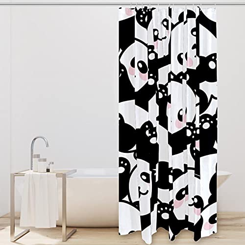 Rideau de douche panda chinois imperméable pour salle de bain zen - 3