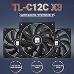 Thermalright TL-C12C X3 CPU Fan 120mm Case Cooler Fan, 4pin PWM Silent Computer Fan with S-FDB Bearing Included, up to 1550RPM Cooling （3 Quantities） - Image 2
