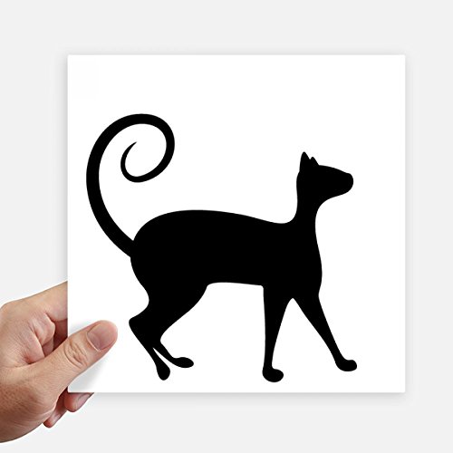Autocollant chat silhouette noir pour masquer les rayures de valise - 2