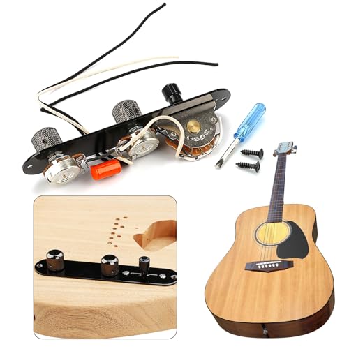 Plaque de commande pré-câblée à 3 voies avec bouton pour interrupteur de guitare - 4