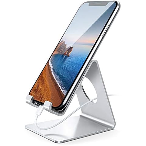 Support Téléphone Lamicall Argenté Cover