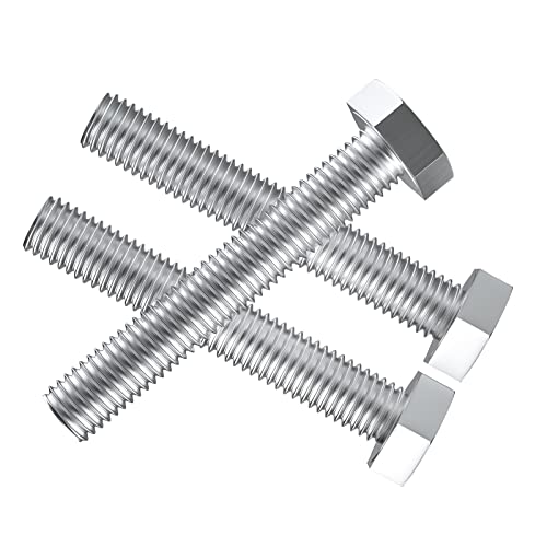 Image of 3 /8-16 x 2-3 /4 inch (5 /8 to 7 inch Optional) Hex Head Screw Bolt, Stainless Steel 18-8(304), Fully Threaded,10pcs