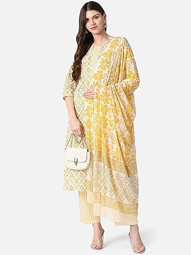 Image of Vaamsi Women's Cotton Palazzo and Dupatta Set