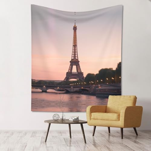 YHBLYKXP Wandteppich, Motiv: Turm, Paris, für Schlafsaal, Picknickdecke