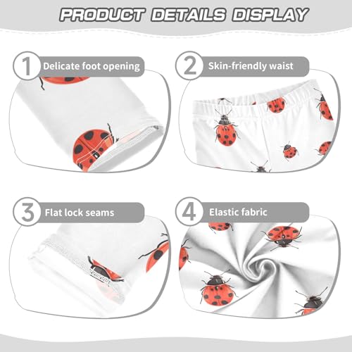 Girls Leggings Ladybugs Scarab Soft Toddler Leggings for Girls Kids Pants Size 4T-10T3