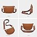Woven Crossbody Bags For Women, Checkered Fashion PU Bum Bag Waist Pack, Travel Sling Purse with Adjustable Strap（Brown)