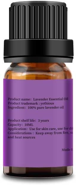 Miniatura 2 de yethious Aceites esenciales de lavanda para difusor y aromaterapia, aceite de lavanda puro, aceites vegetales orgánicos