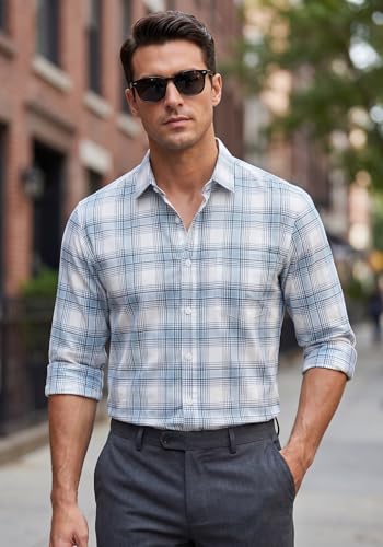 Image of IndoPrimo Men's Stylish Cotton Blend Casual Checks Shirt || Full Sleeve Shirt for Man || Perfect for Casual and Classic Fit & Style || Stylish Everyday Wear