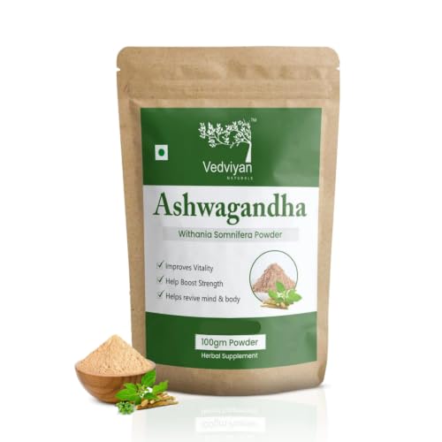 Image of Ashwagandha Powder 100g | Organic Withania Somnifera Root Powder | Ayurvedic Herbal Supplement for Stress Relief, Energy Booster, Immunity Support, Sleep, Strength & Vitality