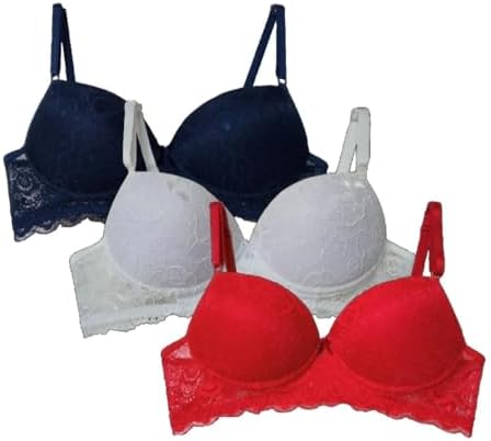 Kit 3 Sutiãs Sutian Soutien Sutien Rendado Bojo