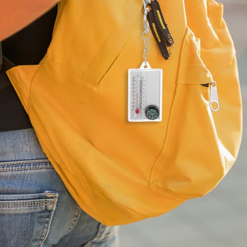 Brújula mini portátil con termómetro para camping y senderismo miniatura 6