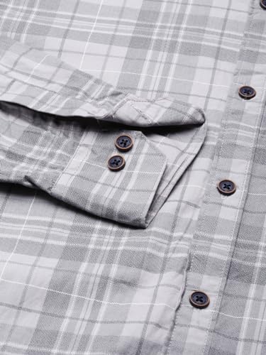 Image of Majestic Man Men Comfort Slim Fit Opaque Checked Pure Cotton Casual Shirt