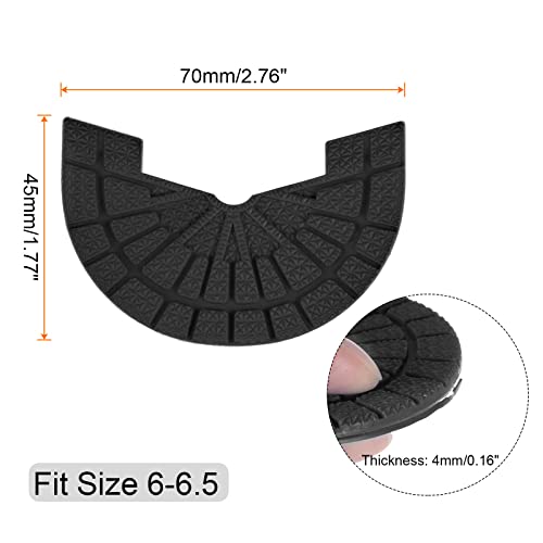 Image of HARFINGTON 1pair Shoe Sole Protector for Sneakers Size 6-6.5 Non Slip Pad Heel Plates Repair for Men and Women, Black