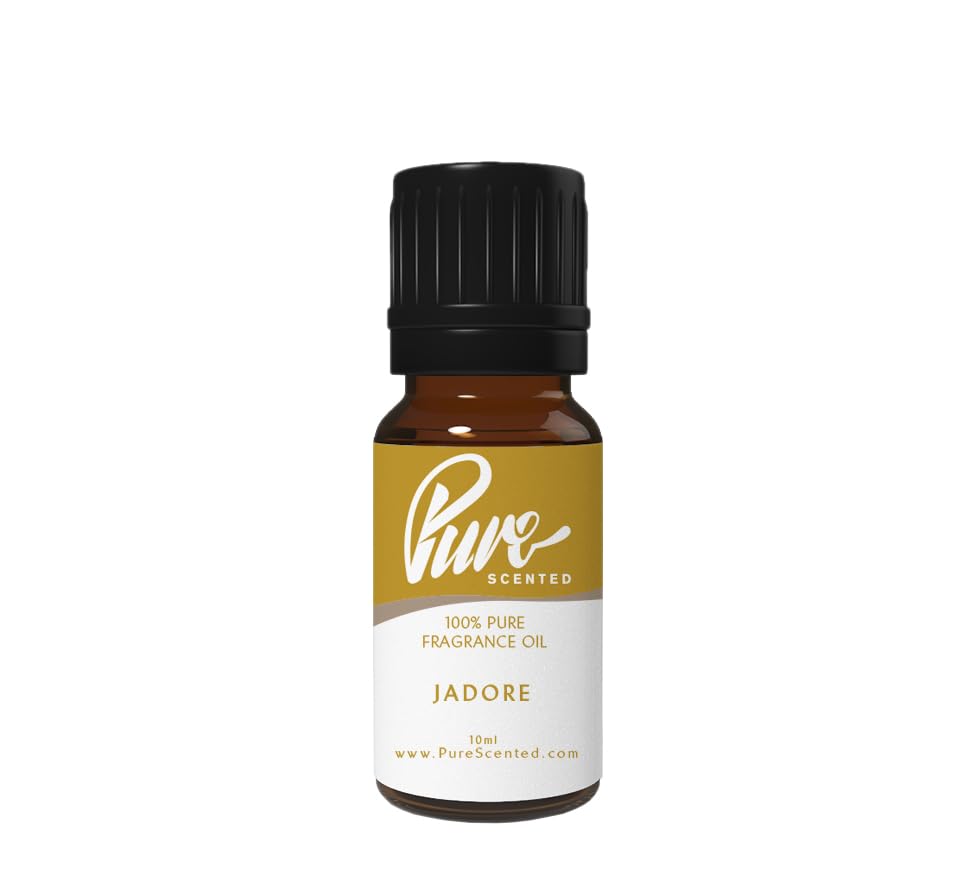 Pure Scented 10ml Fragrance Oils - 1 x 10ml Suitable for Candles, Soaps, Slime, Diffusers, Cosmetics, Wax Melts, Designer (Adored)