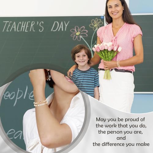 Duioq Teacher Christmas Gifts,Teacher Gifts For Women,Teacher Appreciation Gifts,Back To School Teacher Gifts,Best Teacher Gifts,Gifts For Teachers,Daycare Teacher Gifts,Teacher Bracelet,Teacher Gift thumb #1