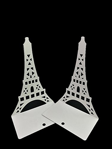 Winterworm Stylish Modern Paris Eiffel Tower Metal Decorative Bookend Book End Book Organizer For Library School Office Home Desk Study Gift(White) #TOP3
