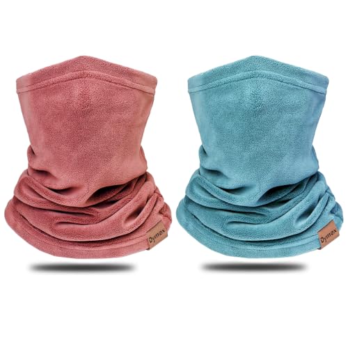 Dymex 2 PCS Kids Neck Warmer Gaiter Winter Fleece Neck Cover Balaclava Windproof Face Cover Mask for Ski Motorcycle