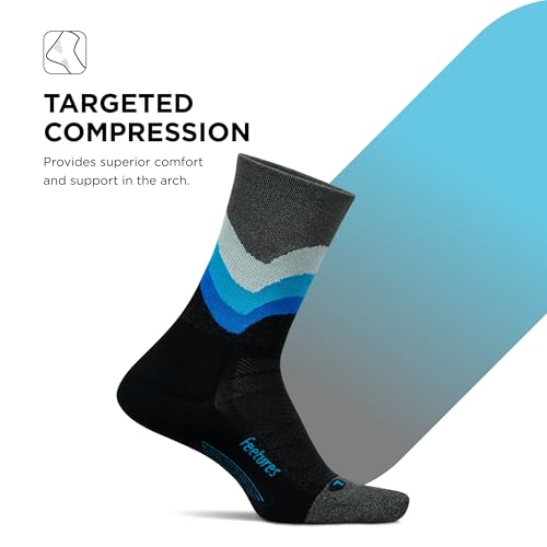 Image of Feetures Elite Light Cushion Mini Crew Sock - Sport Sock with Targeted Compression
