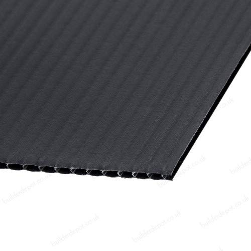 Vesey GalleryBlack Fluted Correx Board Pack of 4 Sheets. from A4 to A1 Size (A3(420x297mm))