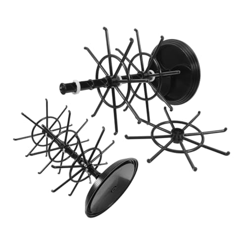 BESPORTBLE Jewelry Keychain Holder Stand Rotating 360° Display Rack Space-saving 3 Tier Storage for Home Decor