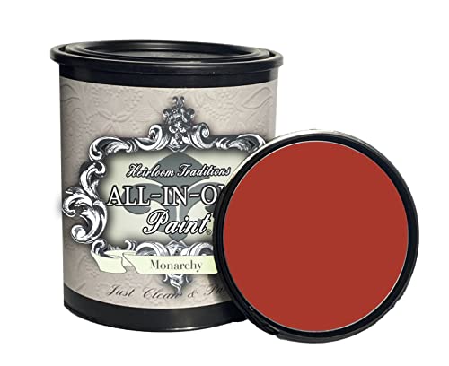 All-In-One Paint. Durable Cabinet And Furniture Paint. Built In Primer And Top Coat, No Sanding Needed. Monarchy (Primary Red), 32 Fl Oz Quart #TOP1