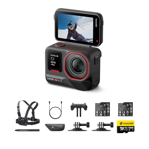 Image of Insta360 Ace Pro 2 Winter Bundle Dual Battery - 8K Waterproof Action Camera Co-Engineered with Leica, 1 /1.3 inch Sensor, Dual AI Chip, Leading Low Light, Superior Audio, Flip Screen & AI Editing for Vlogs