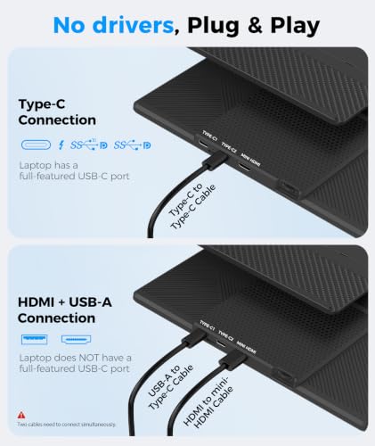 Image of 15.6 inch Laptop Screen Extender, 5 Modes & 360 Rotating Portable Monitor