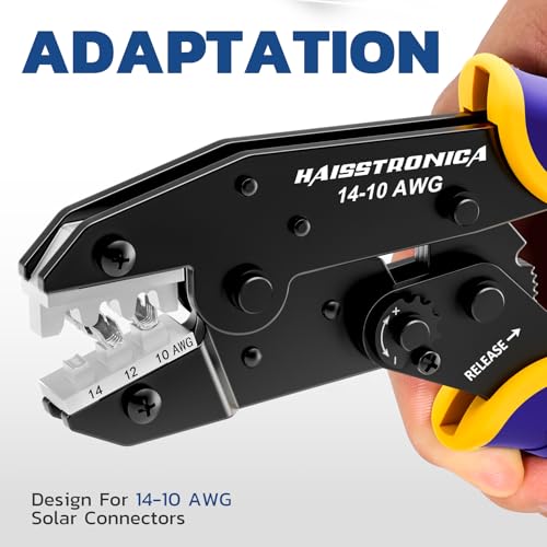 Image of haisstronica Crimping Tool for Solar Connectors, AWG 14 12 10