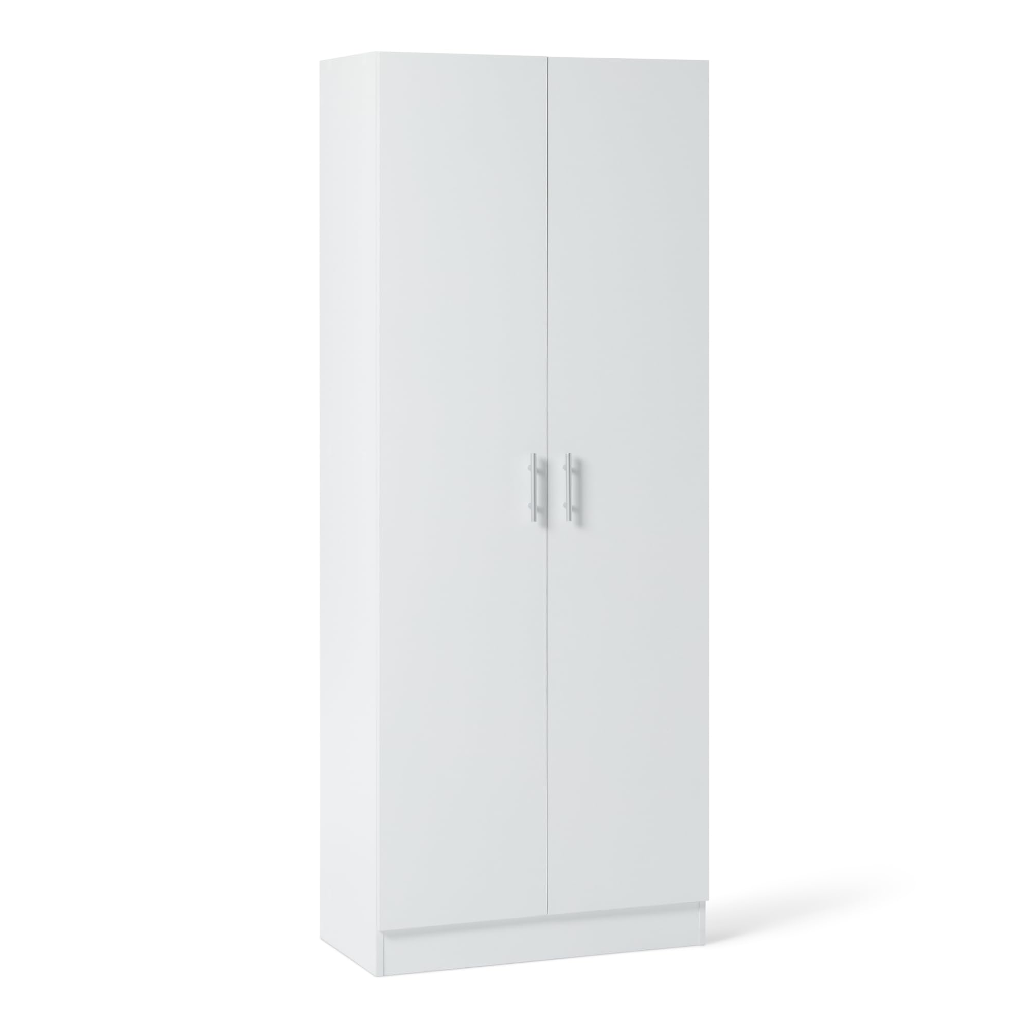 Amazon Basics Armoire de Rangement pour Cuisine, Couloir, Grande Armoire autoportante, Rangement de Garde-Manger étroit avec 2 Portes, étagères réglables, Blanc, 60 x 31,5 x 152,5 cm