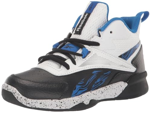 Reebok Men's Vision Mid Sneaker, Black/Silver Metallic/White, 11