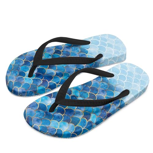 Girls Flip Flops Sandals Beauty Mermaid Print Water Park Summer