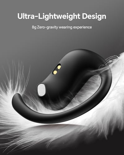 Image of Open Ear Headphones Bluetooth 5.4: 50H Playtime, 16.2mm Drivers, Wireless Earbuds with Earhooks, IPX6, Digital Display, Touch Control, Clear Calls, Comfort-Fit for Running, Cycling, Workouts